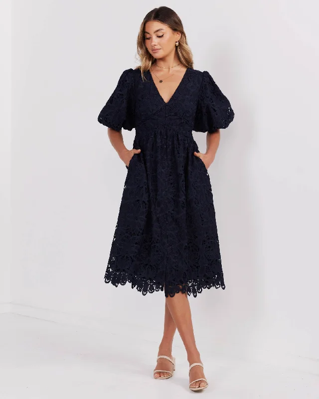 Londyn Dress-Navy