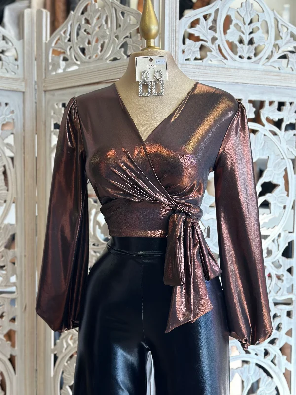 Bronze Wrapped Blouse