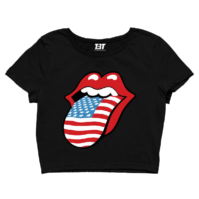 The Rolling Stones Crop Top - Patriotic Lips