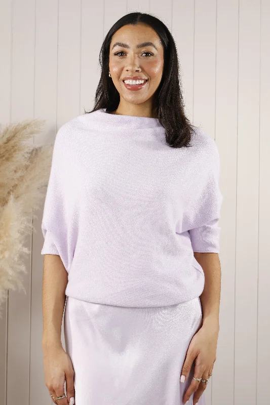 Clover Asymmetric Jumper Lilac