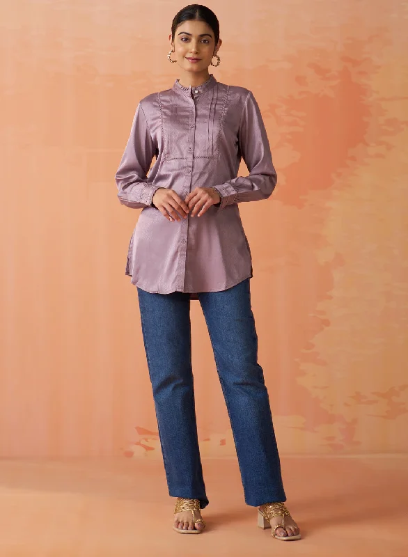 Avani Lavender Monochrome Shirt for Women