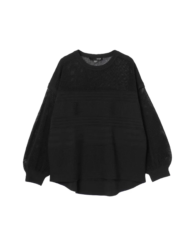 Poly Rayon Border Cable Knit Top