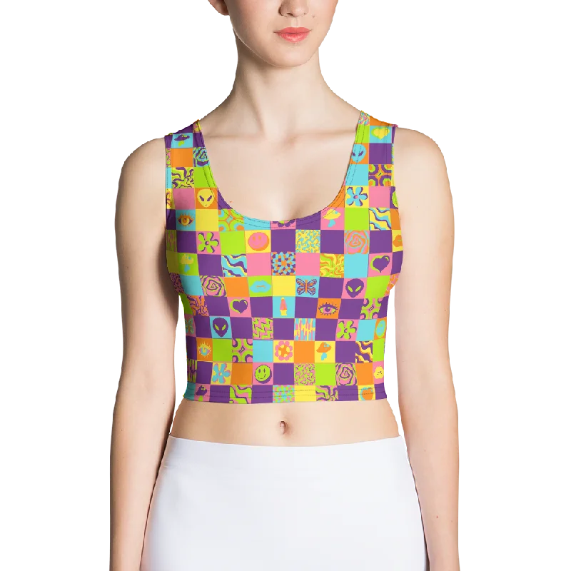 Disco Squares Crop Top