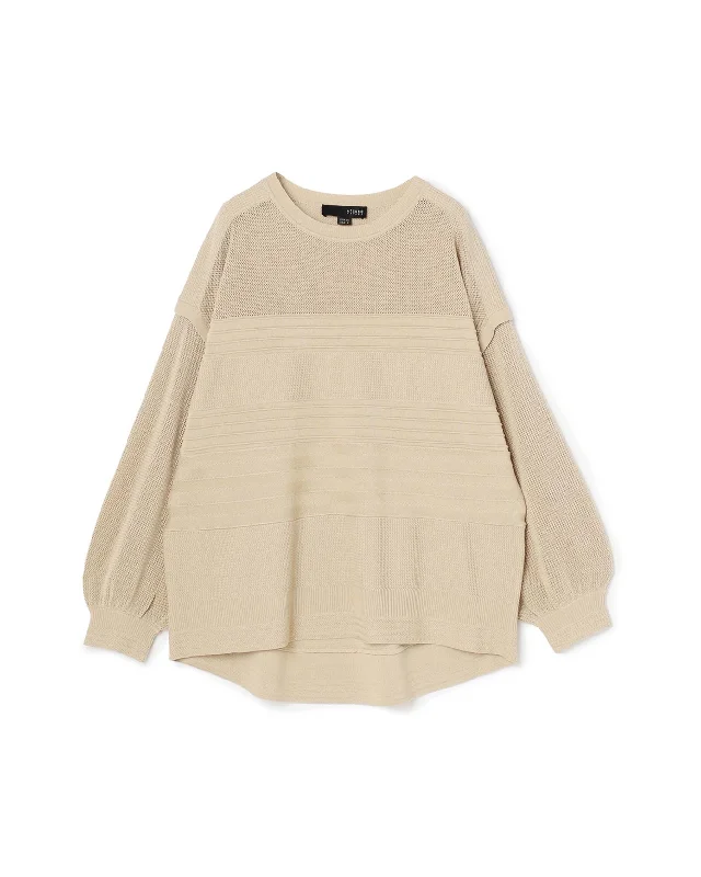 Poly Rayon Border Cable Knit Top