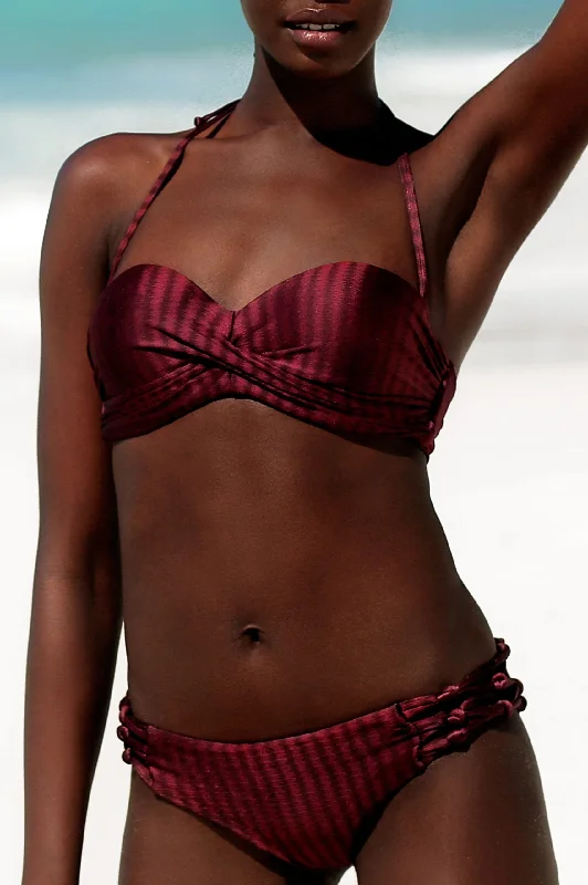 Scarlett | Balconette Bikini Top | Burgundy