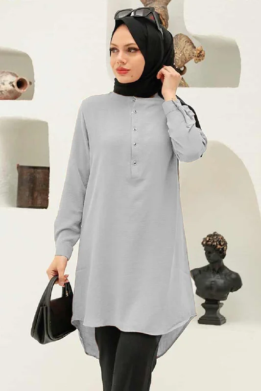 Dunya Textured Tunic - Grey