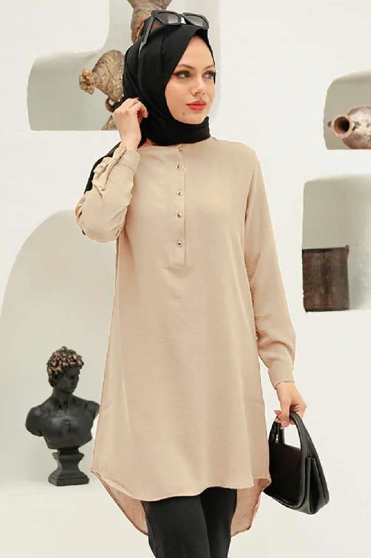 Dunya Textured Tunic - Beige