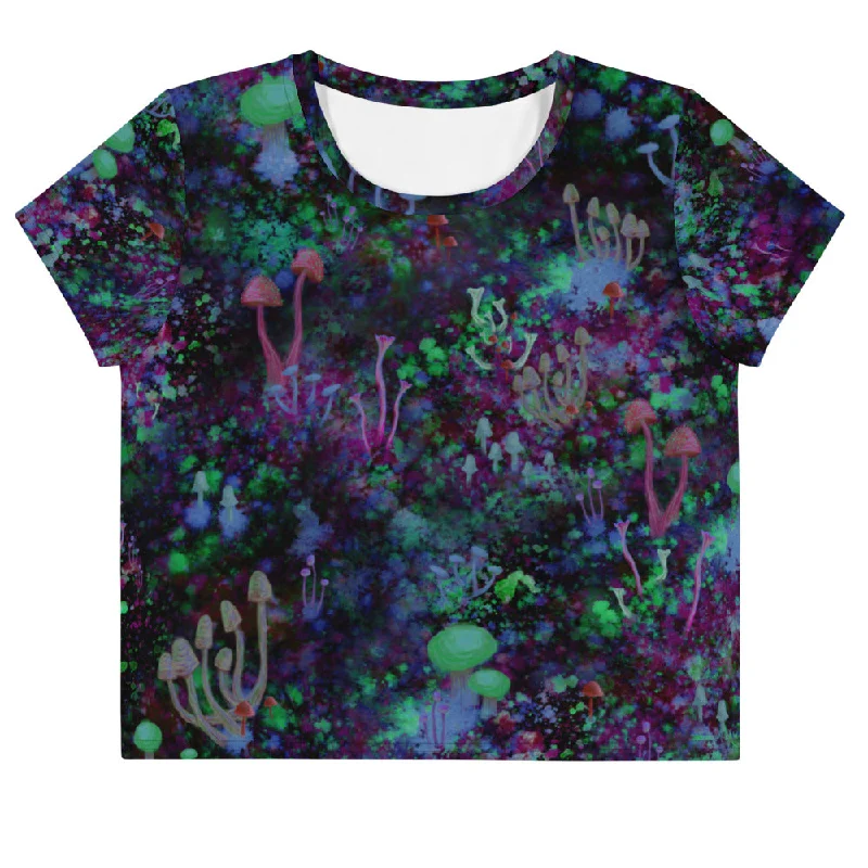 Space Shrooms Crop Tee