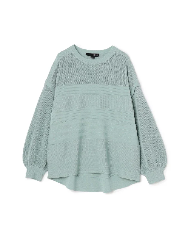 Poly Rayon Border Cable Knit Top