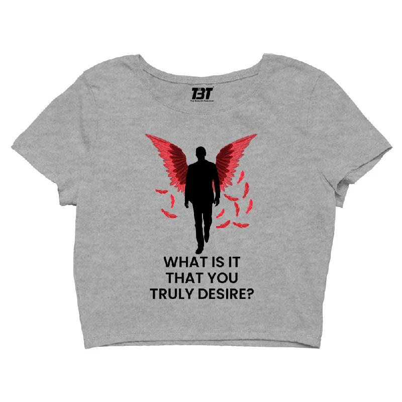 Lucifer Crop Top - What Is It That You Truly Desire?