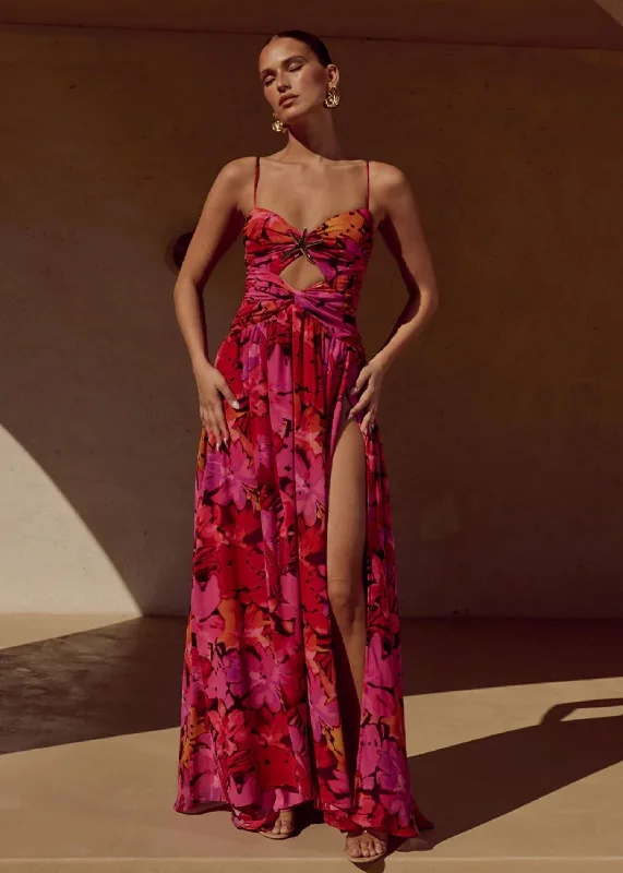 Camille Maxi Dress in Romance Print