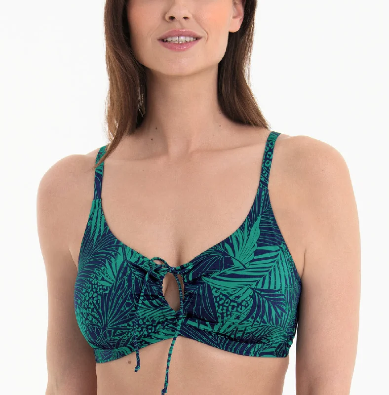 Anita Swimwear Green Shades Teal Keyhole Underwire Bikini Top 8819-1