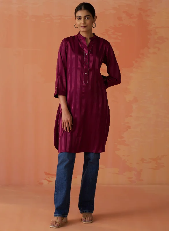 Mahnoor Fuchsia Monochrome Shirt for Women