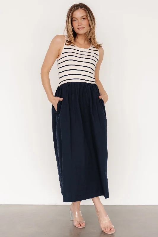 Nantucket Tank Dress | Navy Stripe