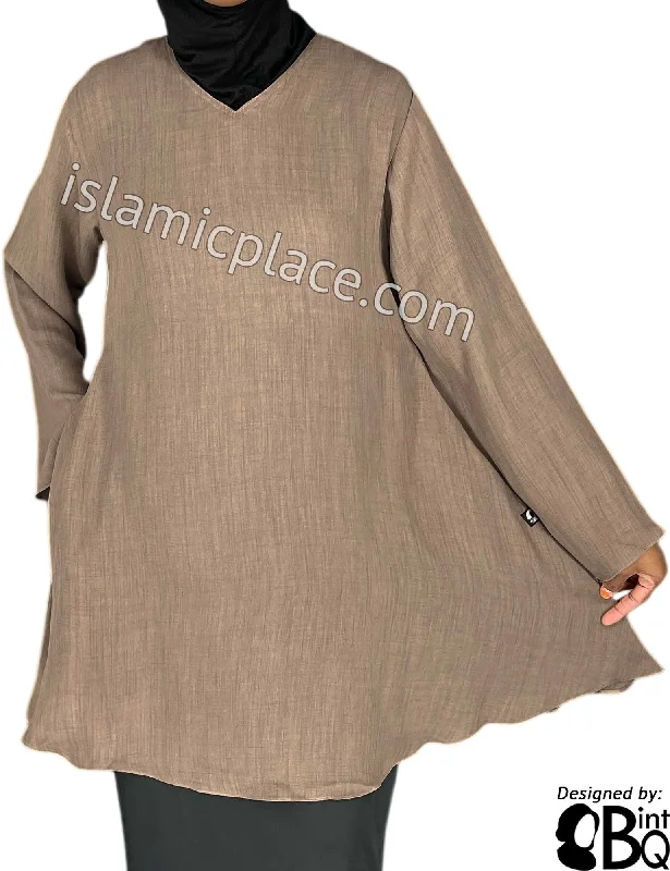 Pecan - Shireen Style Kameez Tunic Top by BintQ - BQ51