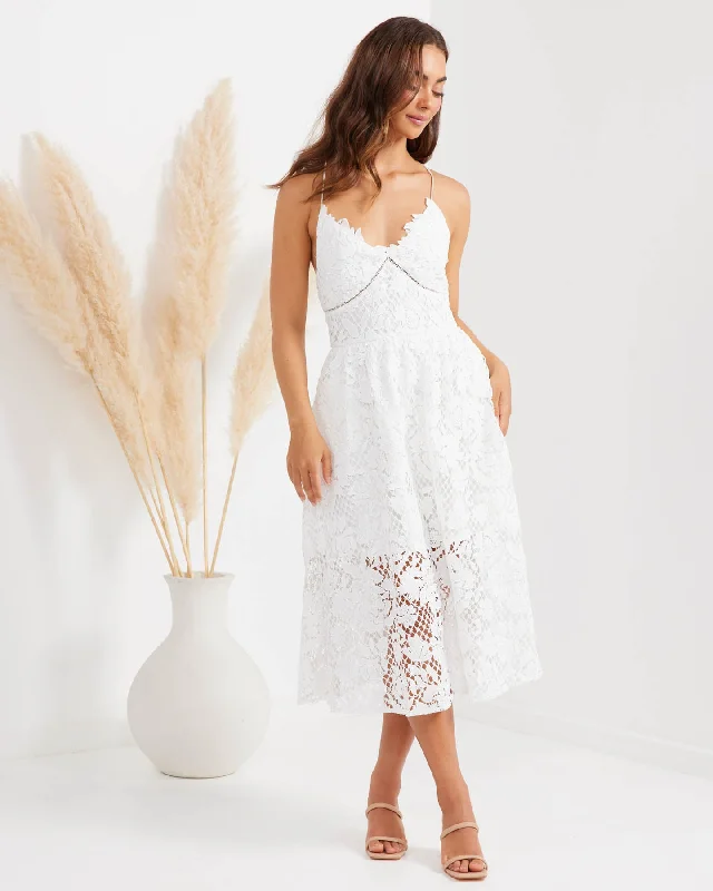 Nadene Dress-White