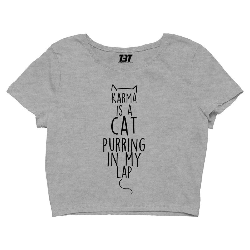 Taylor Swift Crop Top - Karma Is A Cat