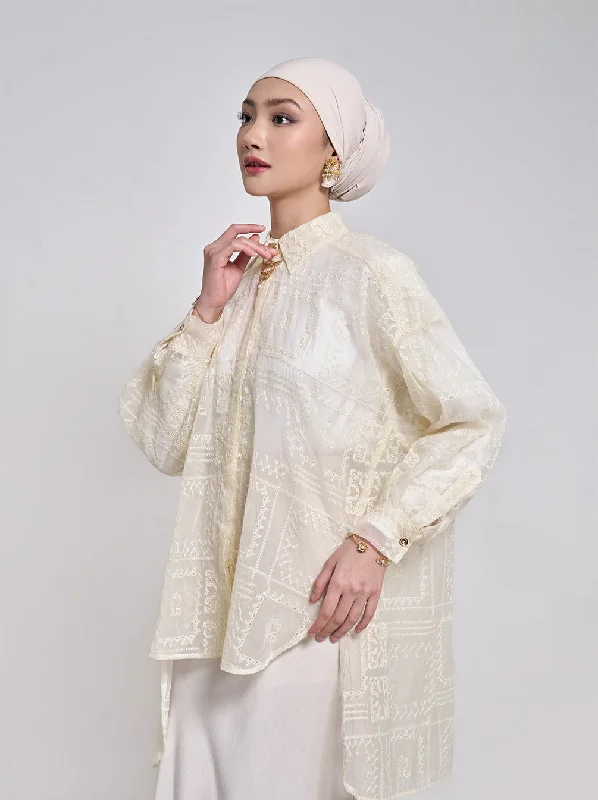 FUMI LACE TUNIC IVORY