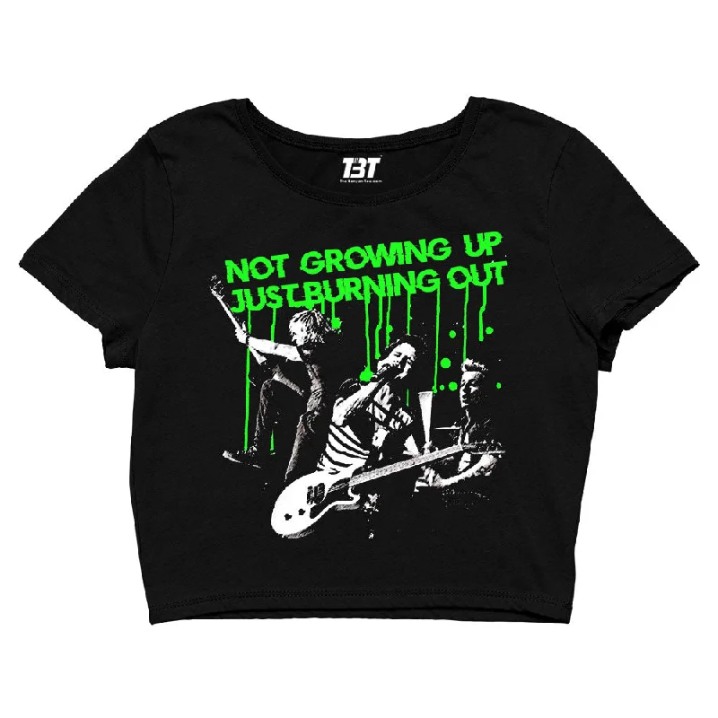 Green Day Crop Top - Burnout