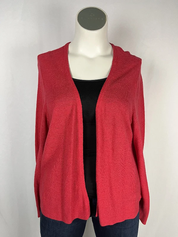 J.Jill Size XL Coral Knit Cardigan