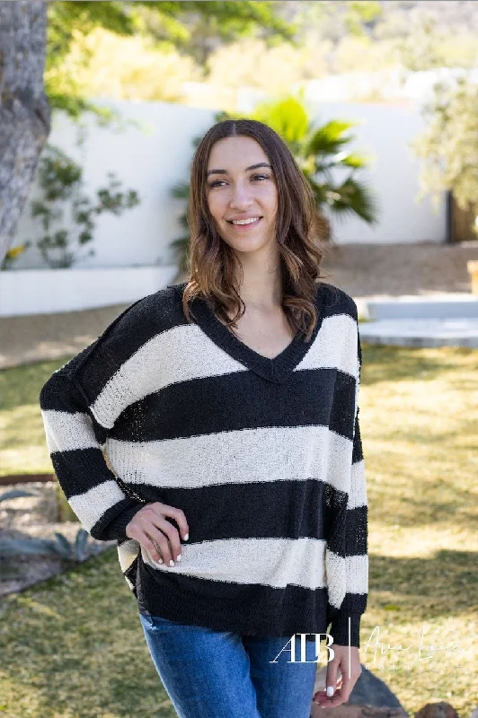 Cookies & Cream Women's Thick Stripe Sweater