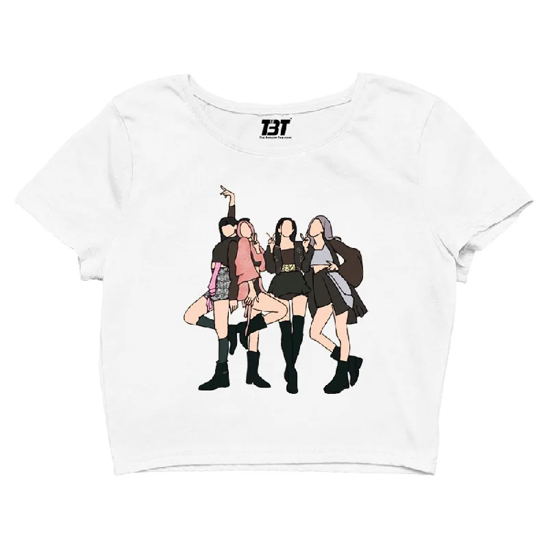 Black Pink Crop Top - The Queens Of K Pop