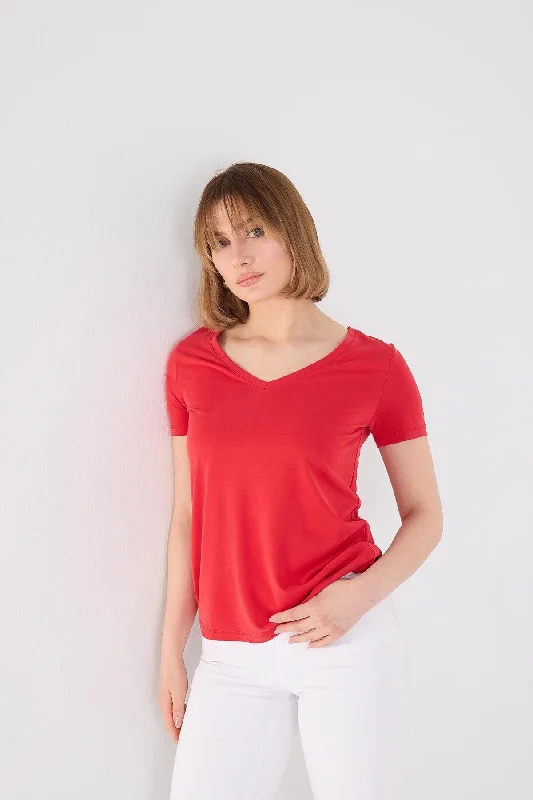 V-Neck Modal Basic T-Shirt