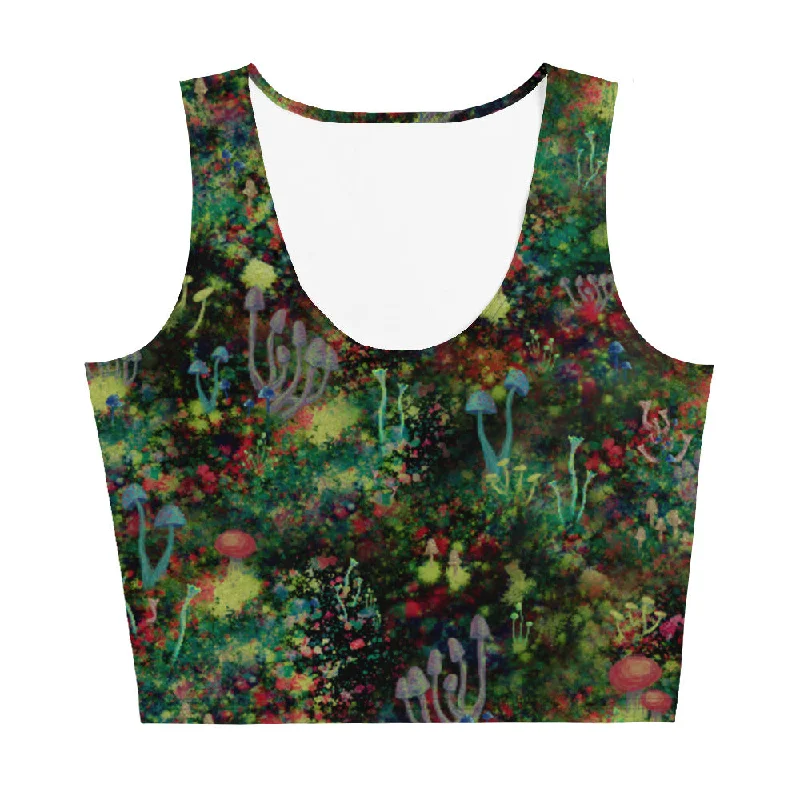 Midnight Mushrooms Crop Top