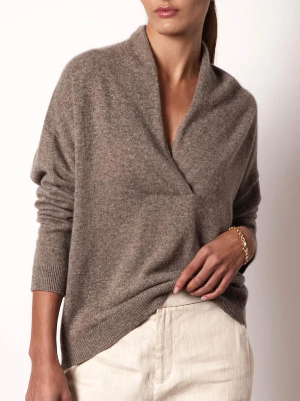 The Siena Wrap Neck Pullover